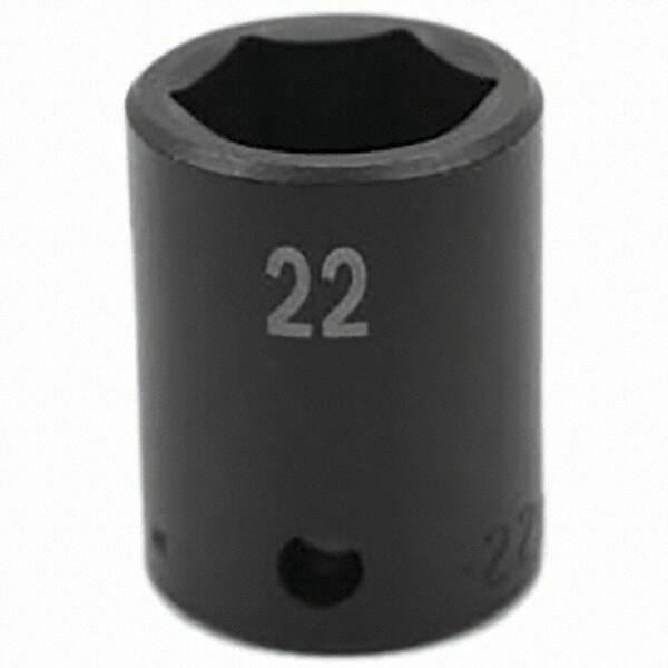 SK - Impact Socket - 1/2"DR 22MM IMPACT SOCKET - USA Tool & Supply