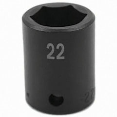 SK - Impact Socket - 1/2"DR 22MM IMPACT SOCKET - USA Tool & Supply