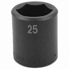 SK - Impact Socket - 1/2"DR 25MM IMPACT SOCKET - USA Tool & Supply