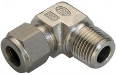Ham-Let - 3/8" OD, Grade 316Stainless Steel Male Elbow - Comp x MNPT Ends - USA Tool & Supply