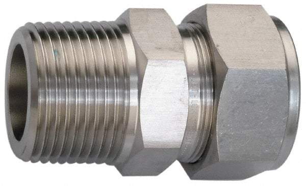 Ham-Let - 1" OD, Grade 316Stainless Steel Male Connector - Comp x MNPT Ends - USA Tool & Supply