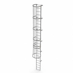 TRI-ARC - Rolling & Wall Mounted Ladders & Platforms Type: Fixed Ladder Style: Safety Cage - USA Tool & Supply