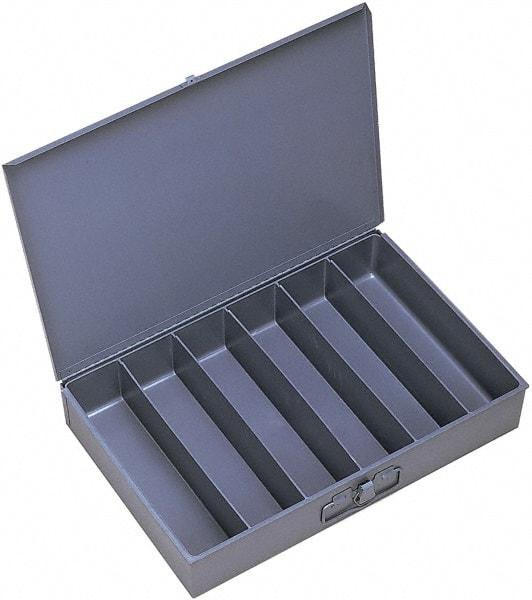 Durham - 18 Inches Wide x 3 Inches High x 12 Inches Deep Compartment Box - Steel , 6 Compartments - USA Tool & Supply