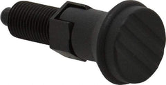 Gibraltar - M10x1, 15mm Thread Length, 5mm Plunger Diam, Lockout Knob Handle Indexing Plunger - Plunger Style C, 17mm Body Length, 47mm OAL, Steel - USA Tool & Supply