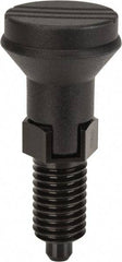 Gibraltar - 5/8-11, 23mm Thread Length, 8mm Plunger Diam, Lockout Knob Handle Indexing Plunger - Plunger Style C, 26mm Body Length, 74mm OAL, Steel - USA Tool & Supply