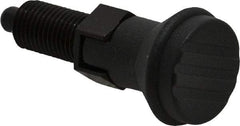 Gibraltar - 3/8-24, 15mm Thread Length, 5mm Plunger Diam, Lockout Knob Handle Indexing Plunger - Plunger Style C, 17mm Body Length, 47mm OAL, Steel - USA Tool & Supply