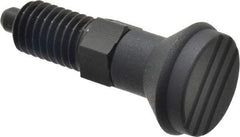 Gibraltar - 1/2-13, 17mm Thread Length, 6mm Plunger Diam, Lockout Knob Handle Indexing Plunger - Plunger Style C, 20mm Body Length, 56mm OAL, Steel - USA Tool & Supply