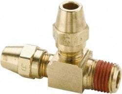 Parker - 5/8" OD, Brass Male Run Tee - 400 Max Working psi, -65 to 250°F, Comp x MNPT x Comp Ends - USA Tool & Supply