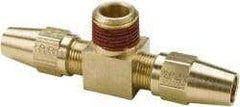 Parker - 5/8" OD, Brass Male Branch Tee - 400 Max Working psi, -65 to 250°F, Comp x Comp x MNPT Ends - USA Tool & Supply