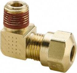 Parker - 3/4" OD, Brass Male Elbow - 150 Max Working psi, -40 to 200°F, Comp x MNPT Ends - USA Tool & Supply