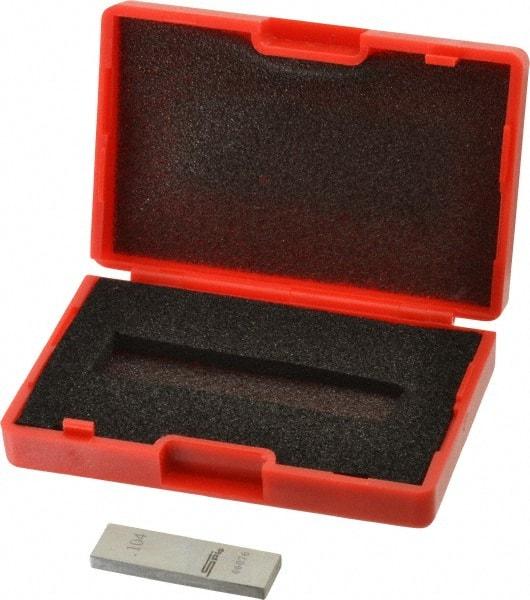 SPI - 0.104" Rectangular Steel Gage Block - Accuracy Grade AS-1, Includes NIST Traceability Certification - USA Tool & Supply