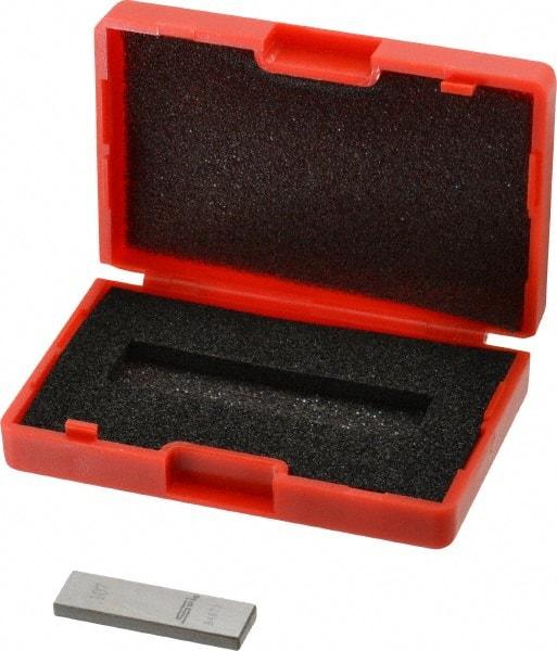 SPI - 0.107" Rectangular Steel Gage Block - Accuracy Grade AS-1, Includes NIST Traceability Certification - USA Tool & Supply