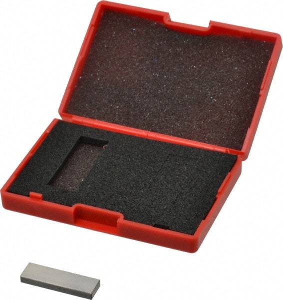 SPI - 0.138" Rectangular Steel Gage Block - Accuracy Grade AS-1, Includes NIST Traceability Certification - USA Tool & Supply