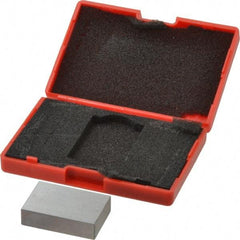 SPI - 0.9" Rectangular Steel Gage Block - Accuracy Grade AS-1, Includes NIST Traceability Certification - USA Tool & Supply