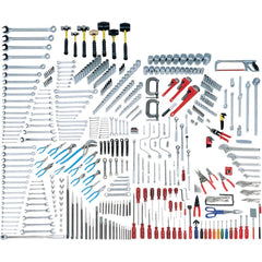 Wright Tool & Forge - Combination Hand Tool Sets; Tool Type: Mega Master Set ; Number of Pieces: 556.000 ; Drive Size (Inch): 1/4, 3/8, 1/2, 3/4 ; Number of Points: 6, 8, 12 ; Measurement Type: Inch/Metric ; Socket Depth: Standard & Deep - Exact Industrial Supply