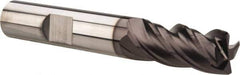 SGS - 3/8", 4 Flute, Single End, Solid Carbide, 0.02" Corner Radius End Mill - 2-1/2" OAL, Right Hand Flute, 7/8" LOC, Right Hand Cut - USA Tool & Supply
