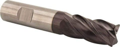 SGS - 3/4", 4 Flute, Single End, Solid Carbide, 0.04" Corner Radius End Mill - 4" OAL, Right Hand Flute, 1-1/2" LOC, Right Hand Cut - USA Tool & Supply