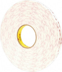 3M - 36 Yd Acrylic Adhesive Double Sided Tape - 45 mil Thick, Foam Liner - USA Tool & Supply