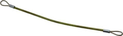 Jergens - 8" Long, Stainless Steel Cable Loop & Loop End, Quick Release Pin Lanyard - 1/16" Cable Diam, Nylon Cable - USA Tool & Supply