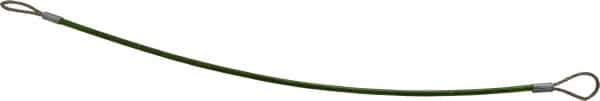 Jergens - 12" Long, Stainless Steel Cable Loop & Loop End, Quick Release Pin Lanyard - 1/16" Cable Diam, Nylon Cable - USA Tool & Supply
