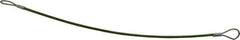 Jergens - 12" Long, Stainless Steel Cable Loop & Loop End, Quick Release Pin Lanyard - 1/16" Cable Diam, Nylon Cable - USA Tool & Supply