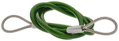 Jergens - 16" Long, Stainless Steel Cable Loop & Loop End, Quick Release Pin Lanyard - 1/16" Cable Diam, Nylon Cable - USA Tool & Supply