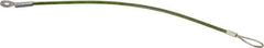 Jergens - 10" Long, Stainless Steel Cable Loop & Eye End, Quick Release Pin Lanyard - 1/16" Cable Diam, 3/16" Hole Diam, Nylon Cable - USA Tool & Supply