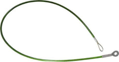 Jergens - 20" Long, Stainless Steel Cable Loop & Eye End, Quick Release Pin Lanyard - 1/16" Cable Diam, 3/16" Hole Diam, Nylon Cable - USA Tool & Supply