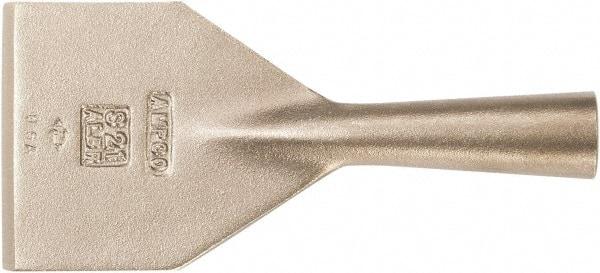 Ampco - Stiff Aluminum Bronze Alloy Chisel Scraper - 3" Blade Width x 1-1/2" Blade Length - USA Tool & Supply