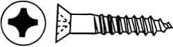 Value Collection - #9, 1-3/4" OAL, Phillips Drive, Flat Head Wood Screw - ASME B18.6.1, Zinc Plated Steel, Grade 2 - USA Tool & Supply