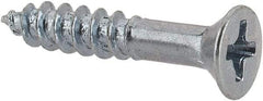 Value Collection - #4, 5/8" OAL, Phillips Drive, Flat Head Wood Screw - Zinc Plated Steel, Grade 2 - USA Tool & Supply