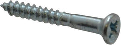 Value Collection - #5, 1" OAL, Phillips Drive, Flat Head Wood Screw - Zinc Plated Steel, Grade 2 - USA Tool & Supply