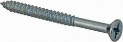Value Collection - #6, 1-3/4" OAL, Phillips Drive, Flat Head Wood Screw - Zinc Plated Steel, Grade 2 - USA Tool & Supply