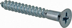 Value Collection - #7, 1-1/4" OAL, Phillips Drive, Flat Head Wood Screw - Zinc Plated Steel, Grade 2 - USA Tool & Supply