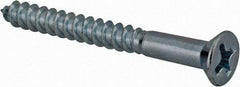 Value Collection - #7, 1-1/2" OAL, Phillips Drive, Flat Head Wood Screw - Zinc Plated Steel, Grade 2 - USA Tool & Supply