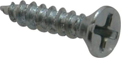 Value Collection - #8, 3/4" OAL, Phillips Drive, Flat Head Wood Screw - Zinc Plated Steel, Grade 2 - USA Tool & Supply