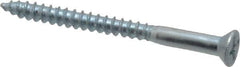 Value Collection - #8, 2" OAL, Phillips Drive, Flat Head Wood Screw - Zinc Plated Steel, Grade 2 - USA Tool & Supply