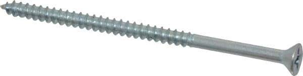 Value Collection - #8, 3" OAL, Phillips Drive, Flat Head Wood Screw - Zinc Plated Steel, Grade 2 - USA Tool & Supply