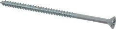 Value Collection - #8, 3" OAL, Phillips Drive, Flat Head Wood Screw - Zinc Plated Steel, Grade 2 - USA Tool & Supply
