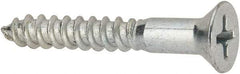 Value Collection - #9, 1-1/4" OAL, Phillips Drive, Flat Head Wood Screw - ASME B18.6.1, Zinc Plated Steel, Grade 2 - USA Tool & Supply