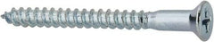 Value Collection - #9, 2" OAL, Phillips Drive, Flat Head Wood Screw - ASME B18.6.1, Zinc Plated Steel, Grade 2 - USA Tool & Supply