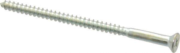 Value Collection - #9, 3" OAL, Phillips Drive, Flat Head Wood Screw - ASME B18.6.1, Zinc Plated Steel, Grade 2 - USA Tool & Supply