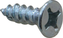 Value Collection - #10, 5/8" OAL, Phillips Drive, Flat Head Wood Screw - Zinc Plated Steel, Grade 2 - USA Tool & Supply