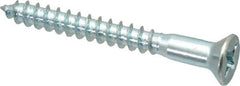 Value Collection - #10, 1-3/4" OAL, Phillips Drive, Flat Head Wood Screw - ASME B18.6.1, Zinc Plated Steel, Grade 2 - USA Tool & Supply