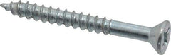 Value Collection - #12, 2" OAL, Phillips Drive, Flat Head Wood Screw - ASME B18.6.1, Zinc Plated Steel, Grade 2 - USA Tool & Supply