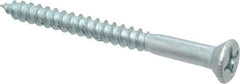 Value Collection - #12, 2-1/2" OAL, Phillips Drive, Flat Head Wood Screw - ASME B18.6.1, Zinc Plated Steel, Grade 2 - USA Tool & Supply