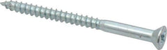 Value Collection - #12, 3" OAL, Phillips Drive, Flat Head Wood Screw - ASME B18.6.1, Zinc Plated Steel, Grade 2 - USA Tool & Supply
