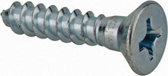 Value Collection - #14, 1-1/4" OAL, Phillips Drive, Flat Head Wood Screw - ASME B18.6.1, Zinc Plated Steel, Grade 2 - USA Tool & Supply
