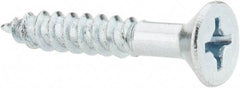 Value Collection - #14, 1-1/2" OAL, Phillips Drive, Flat Head Wood Screw - ASME B18.6.1, Zinc Plated Steel, Grade 2 - USA Tool & Supply