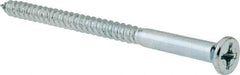 Value Collection - #14, 4" OAL, Phillips Drive, Flat Head Wood Screw - ASME B18.6.1, Zinc Plated Steel, Grade 2 - USA Tool & Supply